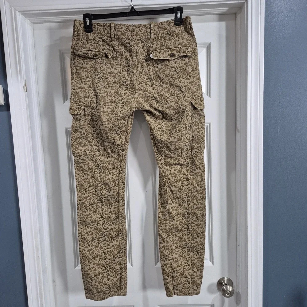 Levis Cargo Pants Mens 32x34 Camo Desert Digital Slim Straight Military Army